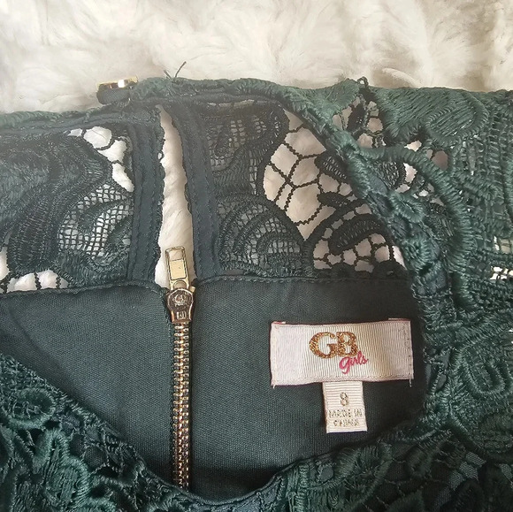 Gianni Bini Gb girls emerald lace dress Size 8 Youth Girl's - Picture 3 of 3